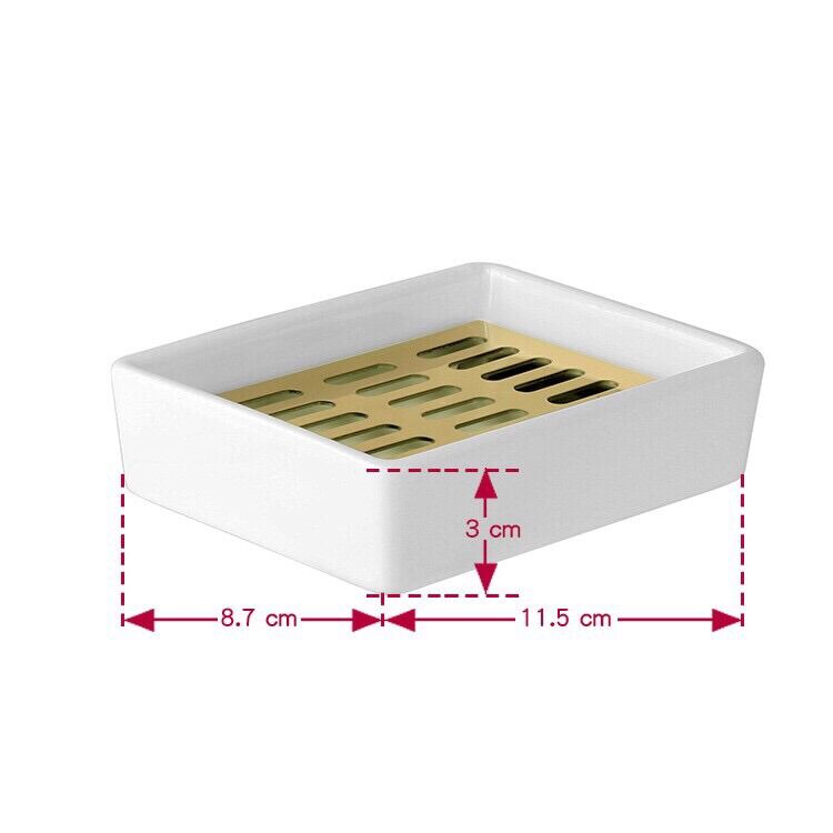 [HCM]KHAY ĐỰNG XÀ PHÒNG CAO CẤP SỨ + LƯỚI INOX 304