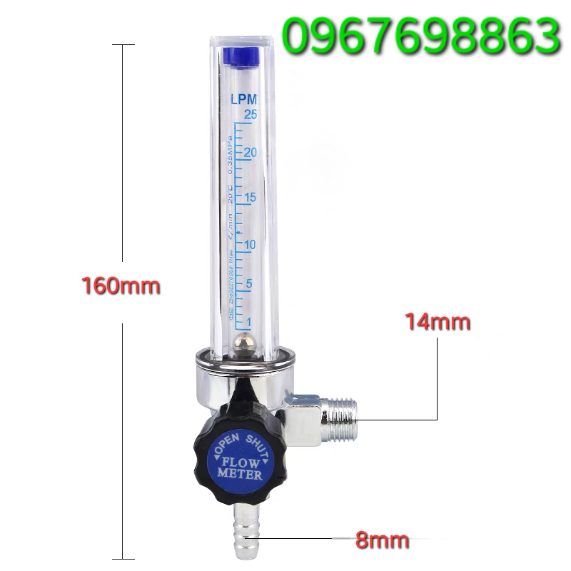 Cột Đo Lưu Lượng Đồng Hồ Argon_Co2