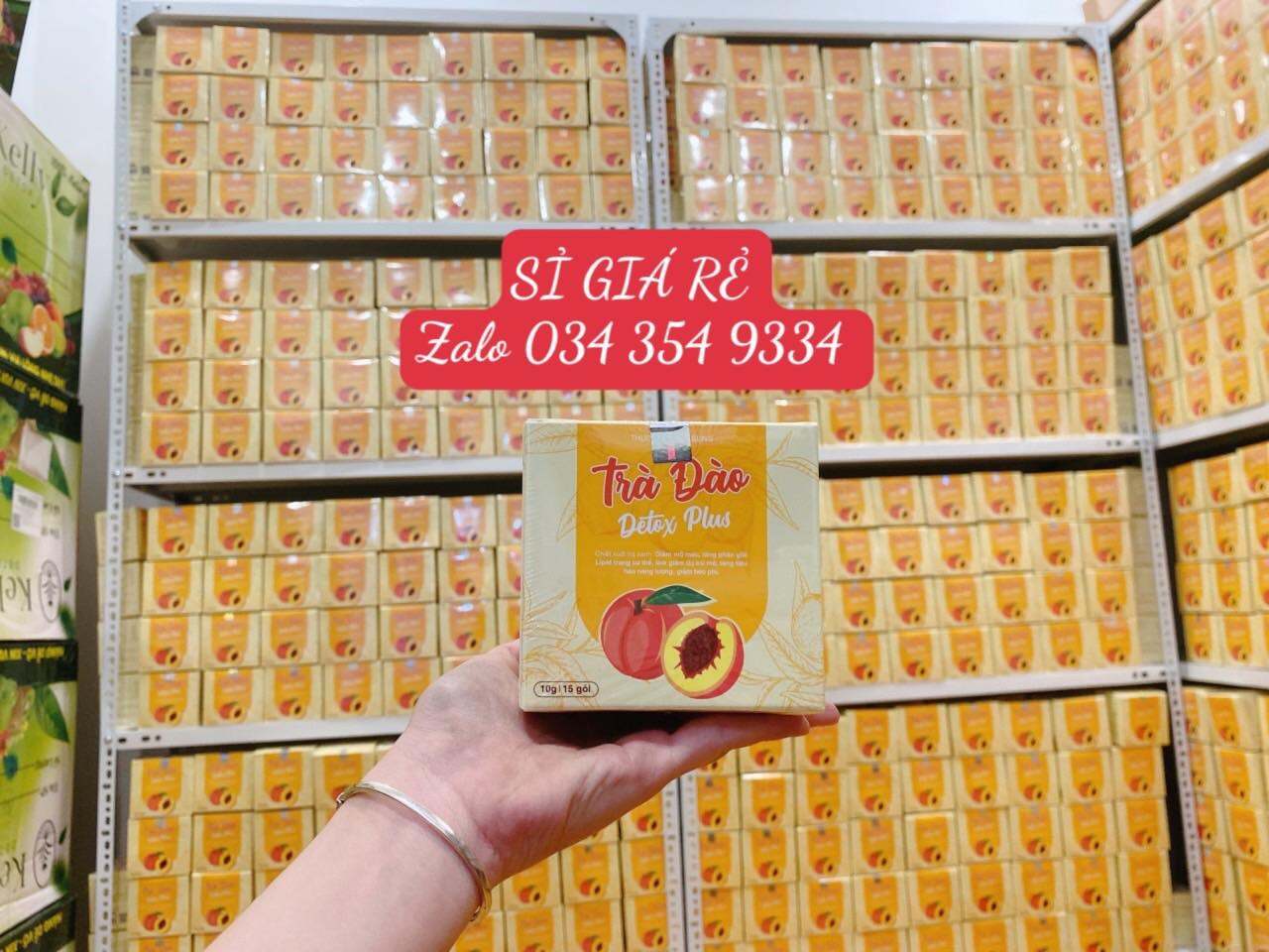 Trà đào detox plus. Trà giảm cân an toàn hiệu quả