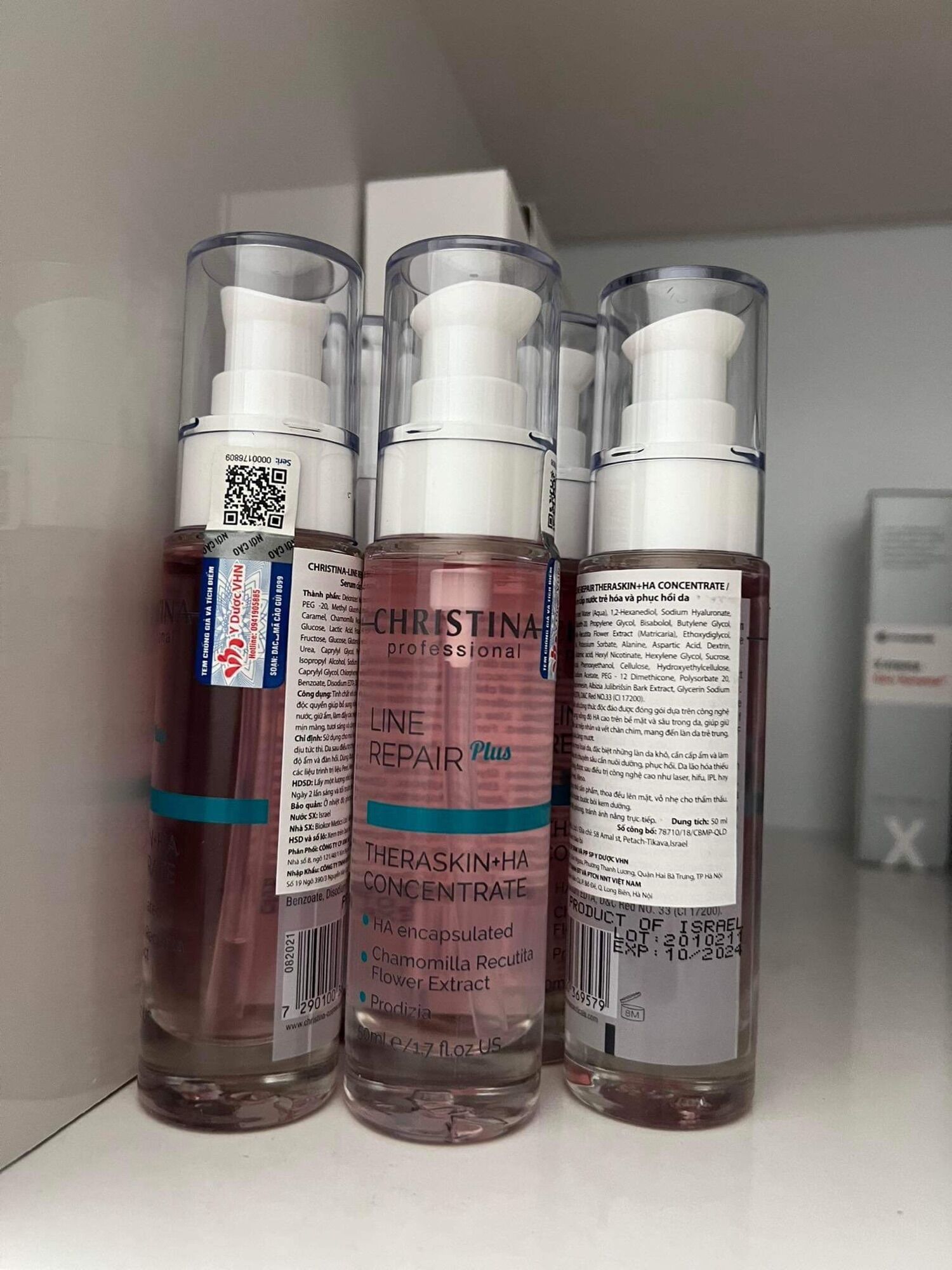 [Hà Nội] Serum cấp nước trẻ hoá da HA Christina Line Repair Theraskin + Ha Concentrate 50ml