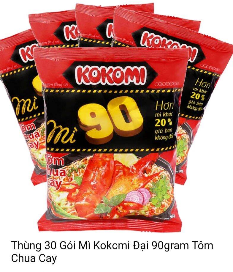 mì Kokomi 90 tôm chua cay thùng 30 gói