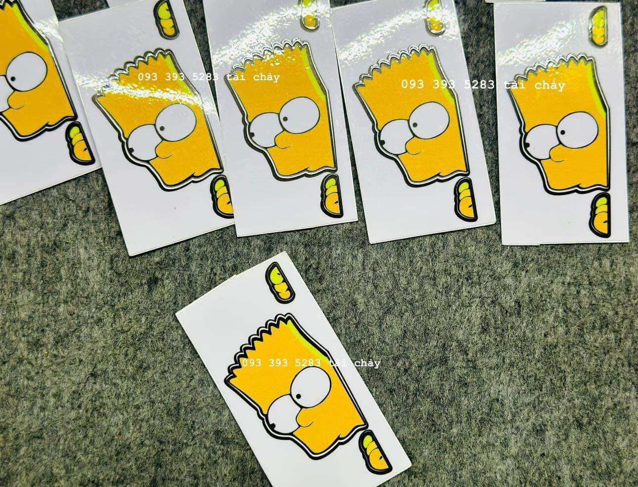 [ 1 MIẾNG ] TEM SIMSON VÀNG SIÊU TRONG SUỐT DÁN TRANG TRÍ XE