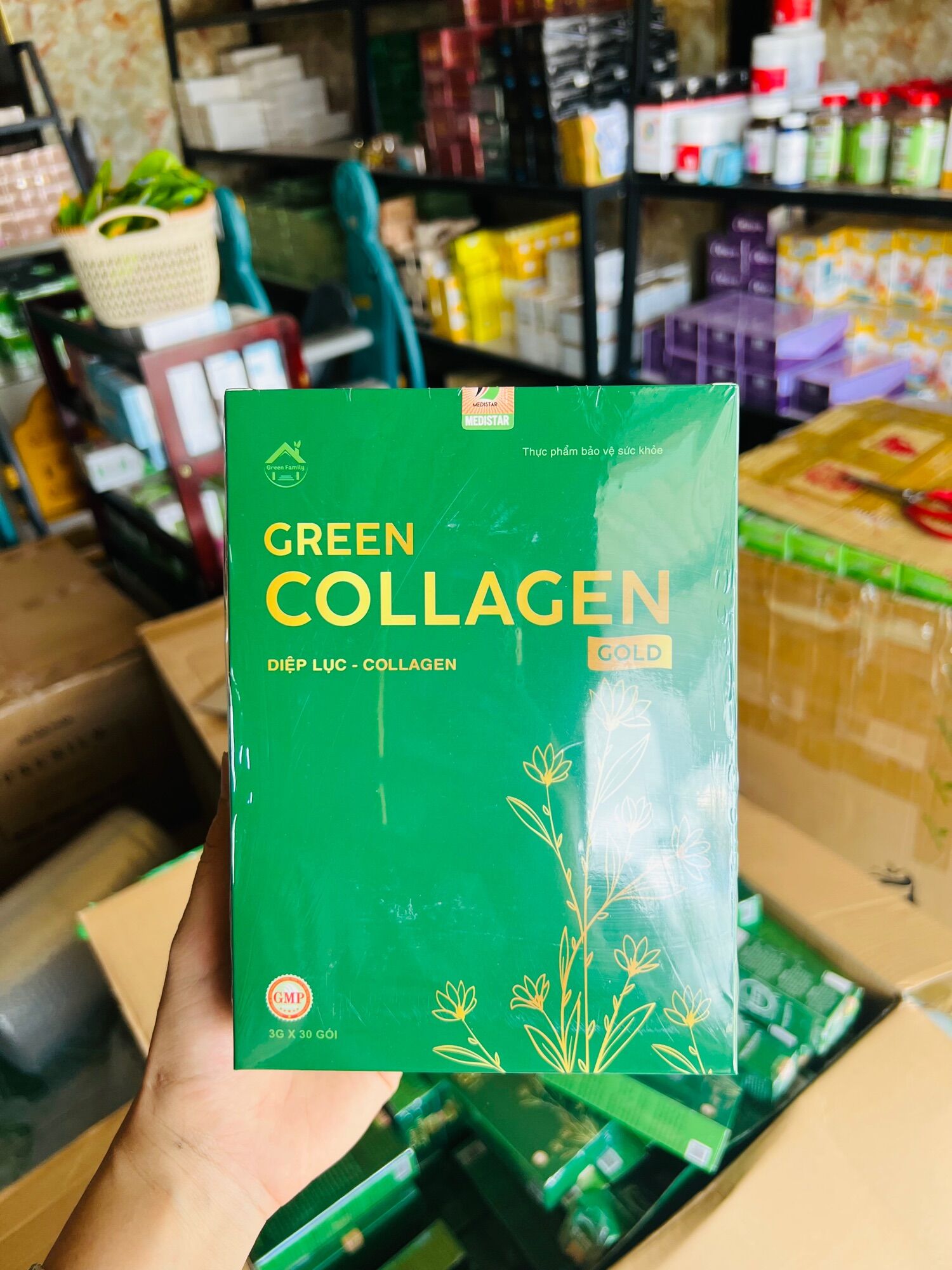 Diệp Lục Collagen Gold Chính Hãng(hộp 30gói)