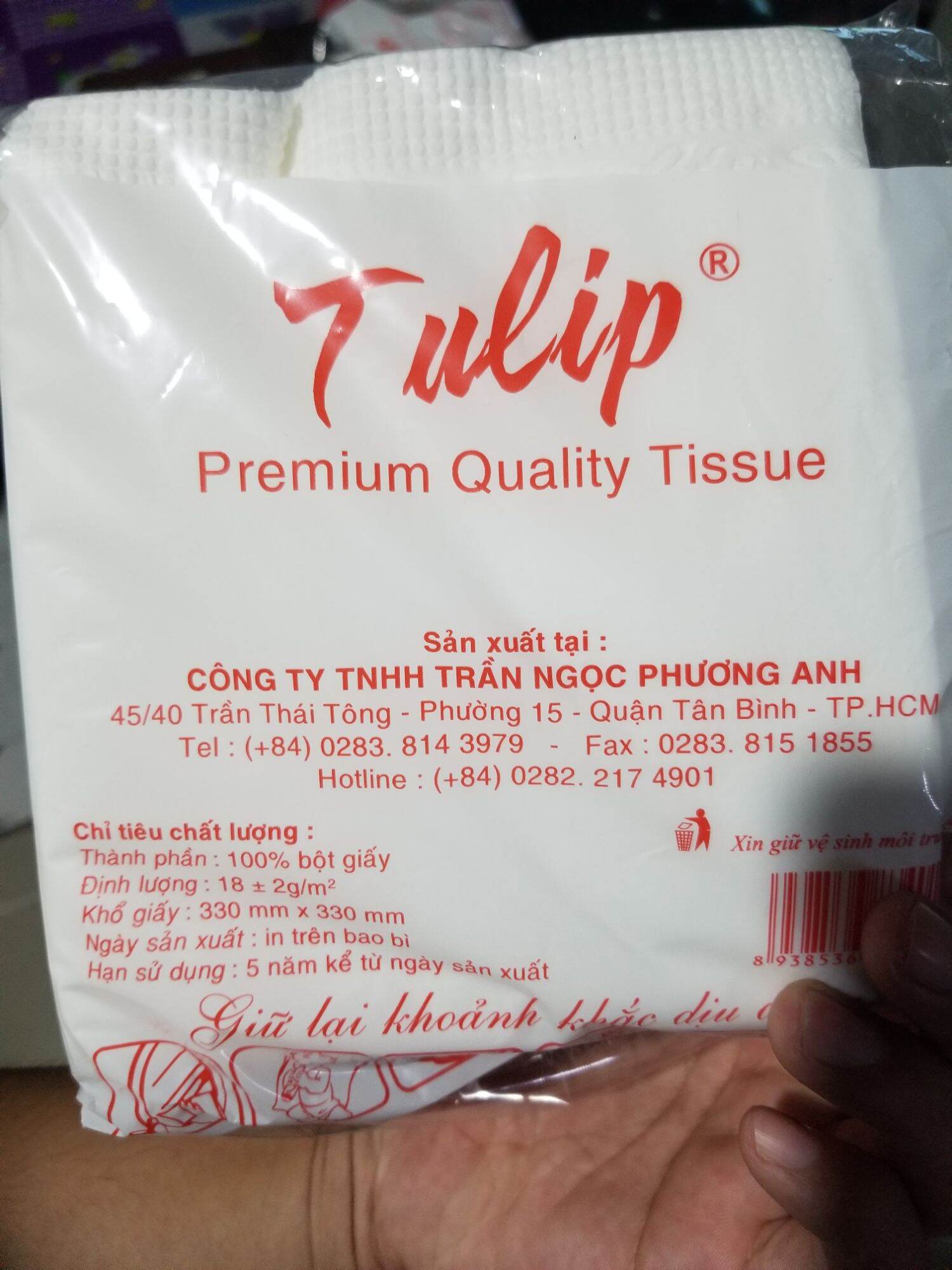 Khăn giấy ăn vuông Tulip
