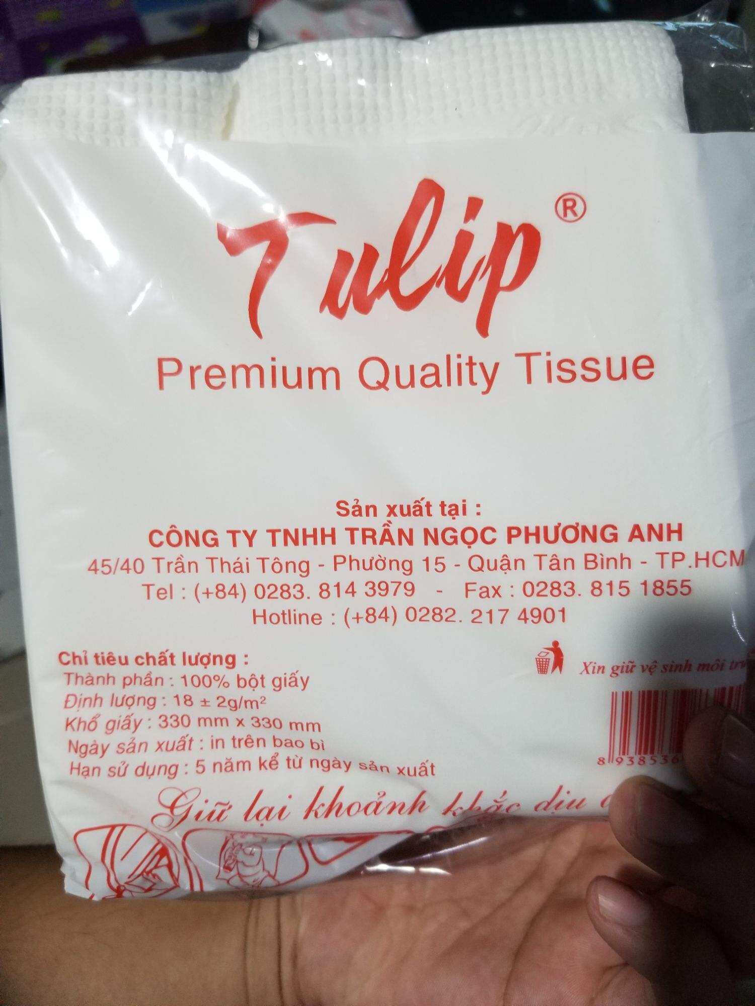 Khăn giấy ăn vuông Tulip