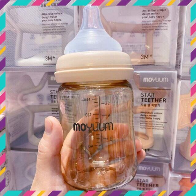 Bình sữa Moyuum 170ml/270ml Nội địa Hàn( kèm núm và có hỗ trợ đổi núm ti) cho bé