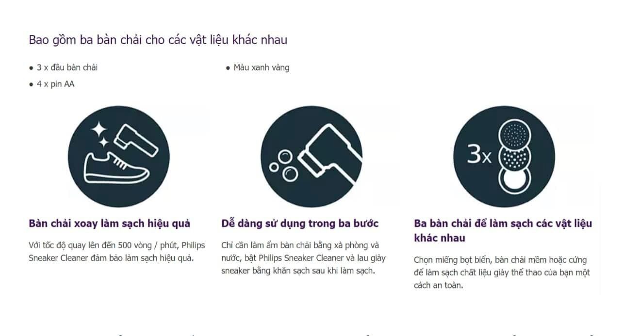 Máy đánh giày Philips nội địa Đức đủ bill chính hãng