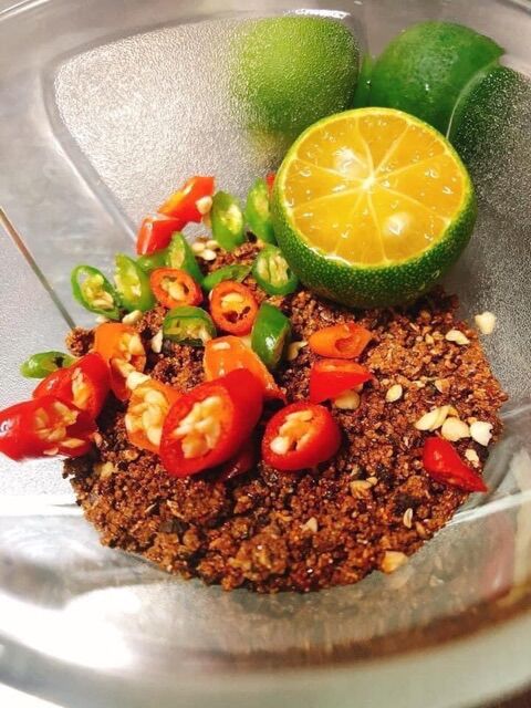 Muối tôm rang tiêu siêu cay hũ 250gram