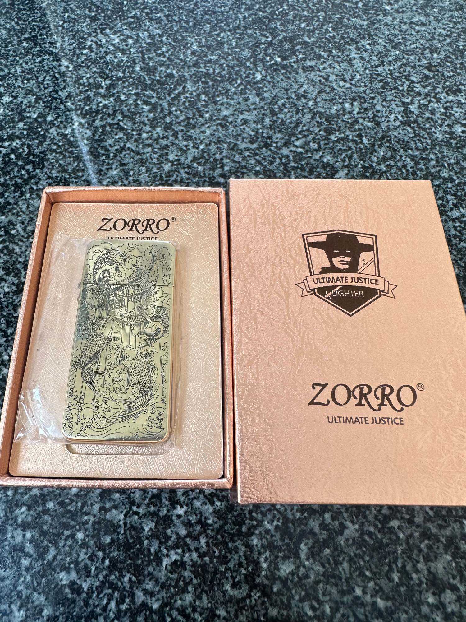 Zippo Zorro Slim Cá Chép Vượt Vũ Môn