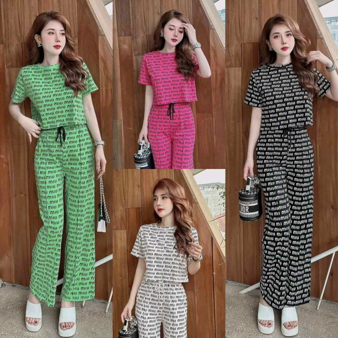 BỘ DÀI QUẦN ỐNG RỘNG MIU.MIU