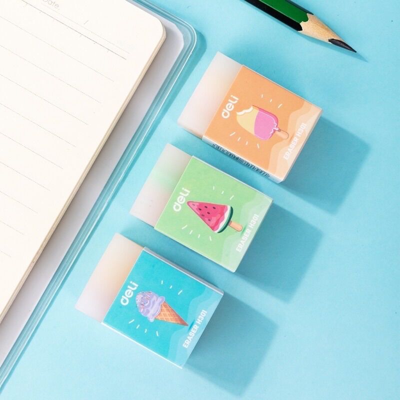 Gôm chì Deli kem, to, bôi sạch, mềm