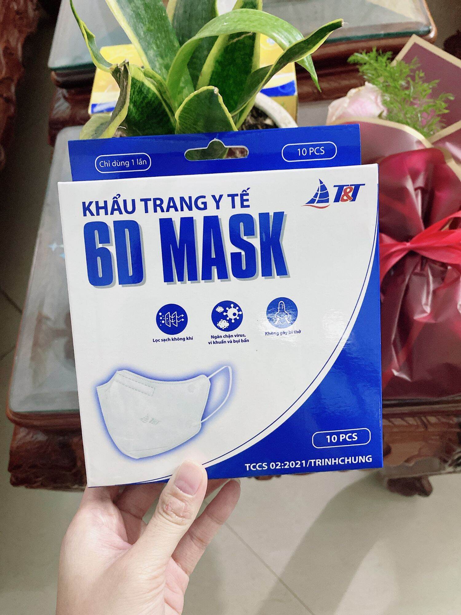 Hộp 10 cái Khẩu trang 6D TT mask ôm kín mặt