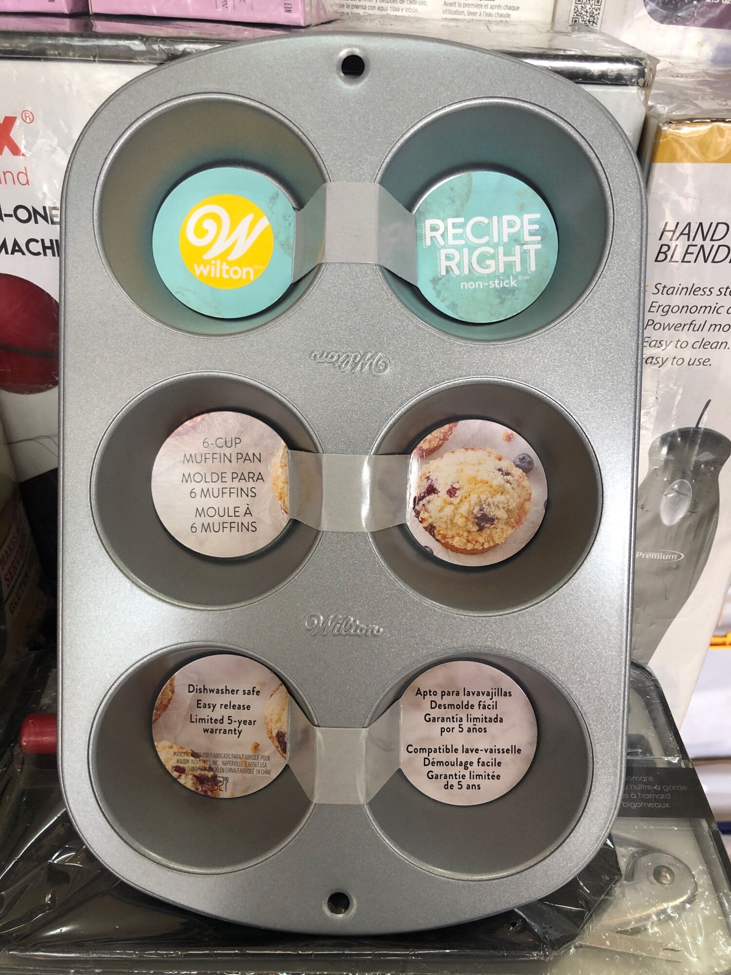 Khuôn muffin cupcake size vừa 6 bánh chống dính Wilton