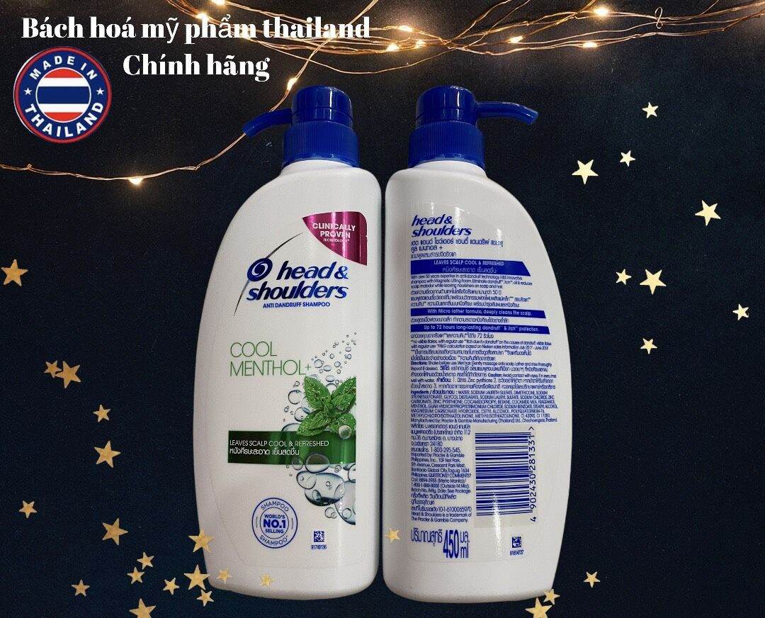 Dầu gội head & shouders bạc hà 450ml thái lan chính hãng