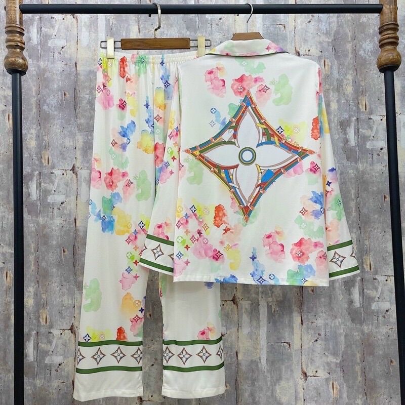 (Size 40-60kg) Bộ Lụa Thiết Kế Tay Dài Quần Dài