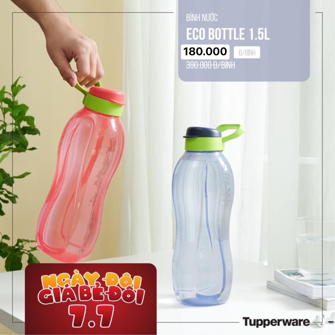 Bình Eco Bottle 1.5L chính ahngx Tupperware