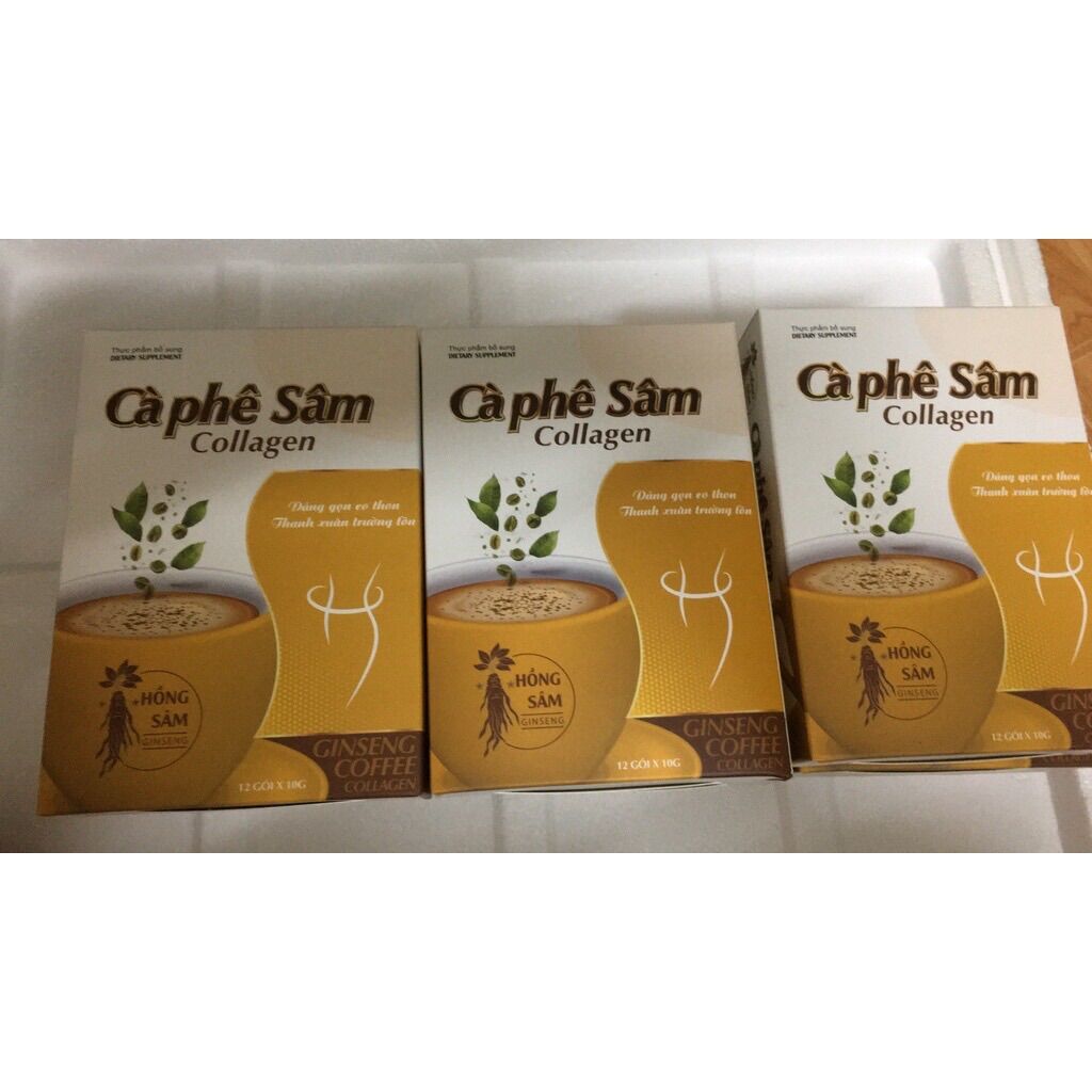 Cà phê sâm Collagen giảm cân hiệu quả - Dáng gọn eo thon ( Hộp 12 gói )
