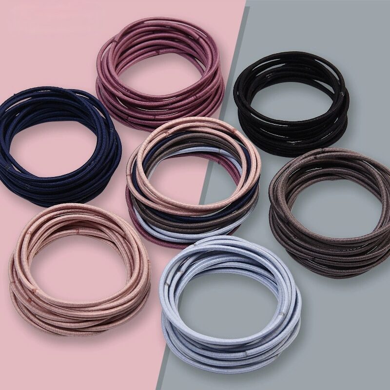 Dây thun cột tóc 50 SỢI bản tròn đơn giản