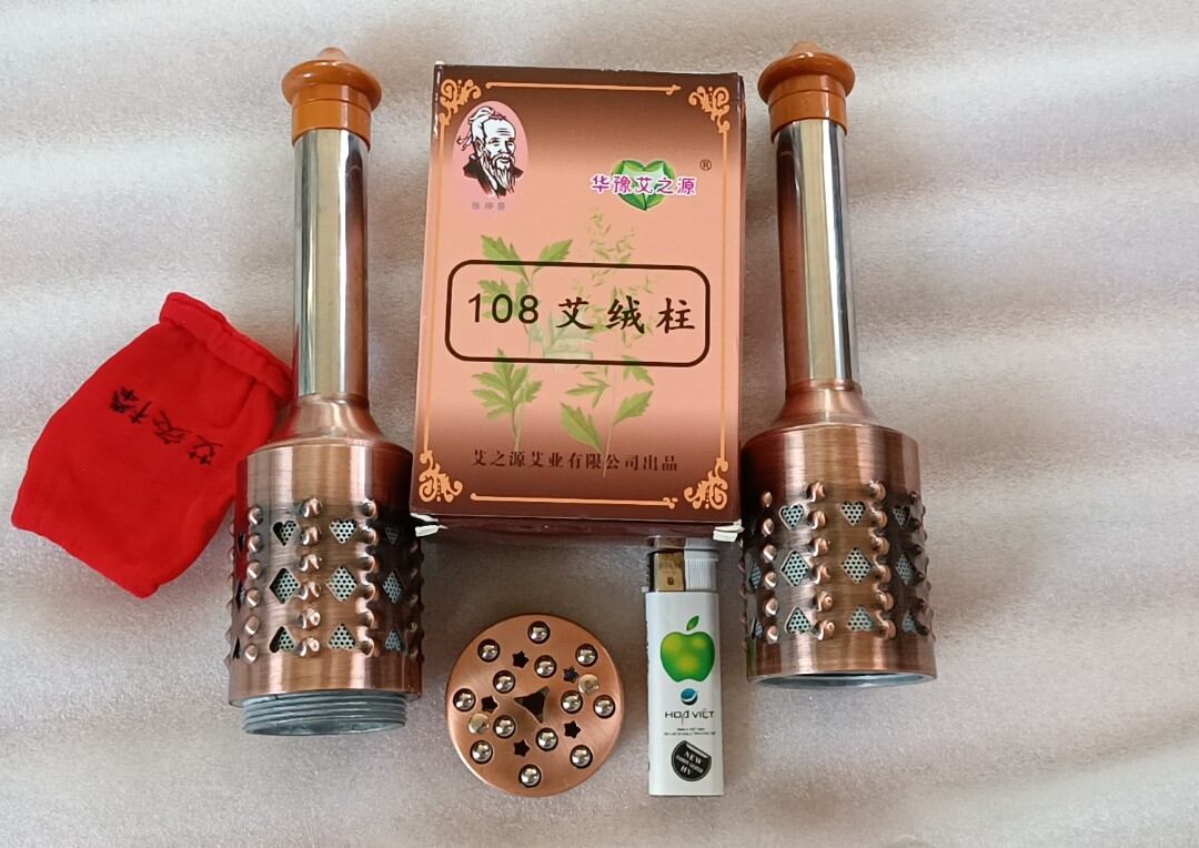 Combo cây lăn ngải cứu đồng đơn, hộp ngải đoạn 108 viên ,bao chống nóng