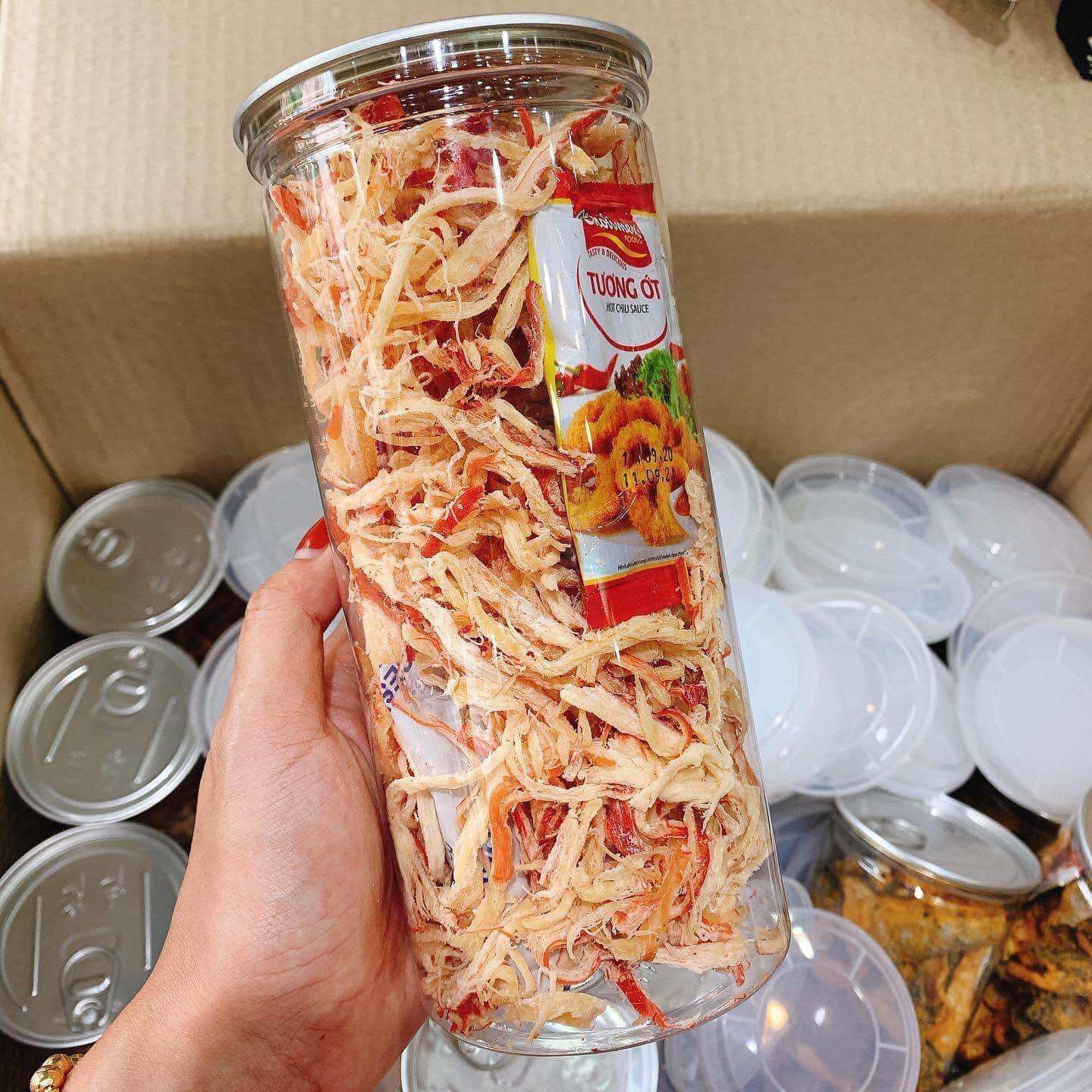 Mực thái xé sợi hấp dừa 250gr