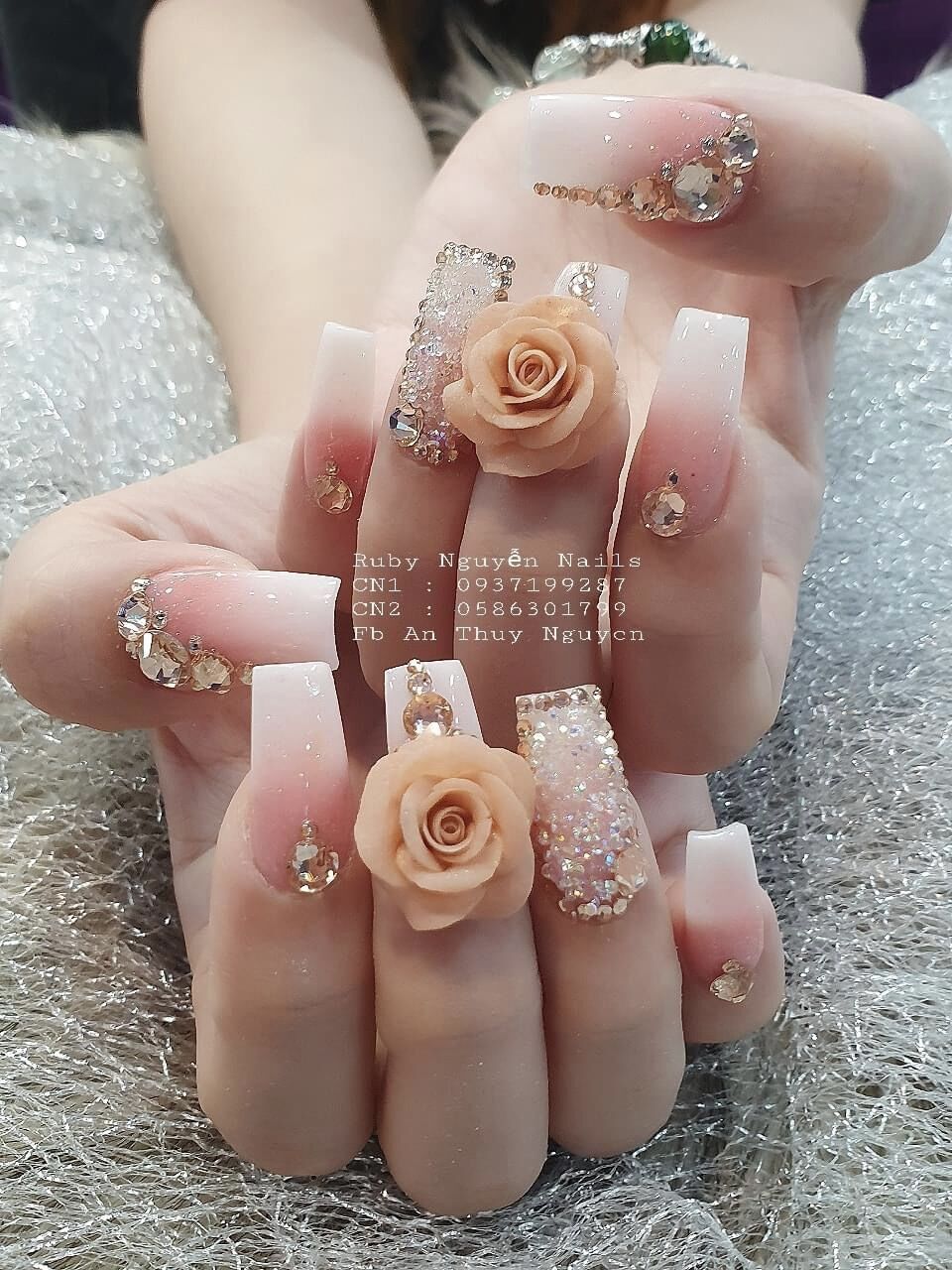 Móng tay giả Nail thiết kế Nailbox bộ 24 móng