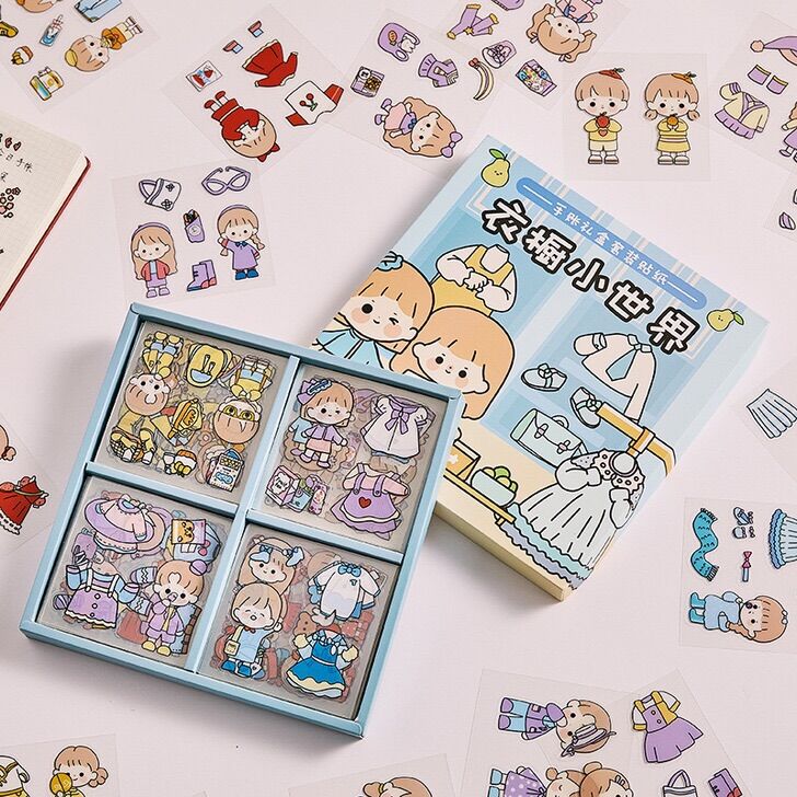 Set 10 tấm sticker hoạt hình dán trang trí
