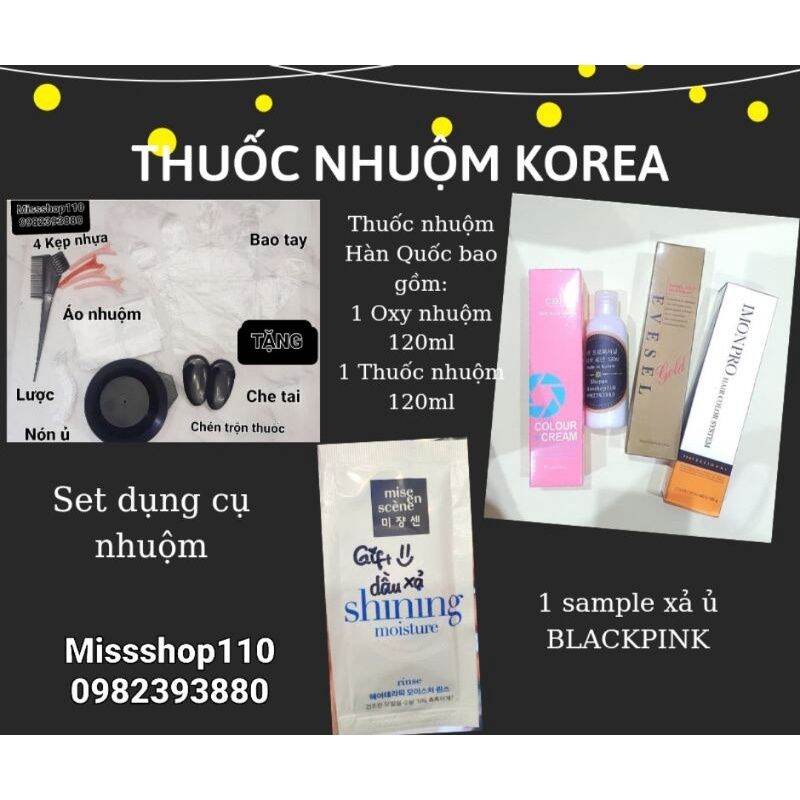 THUỐC NHUỘM TÓC NÂU CAM ĐÀO THẢO DƯỢC HÀN QUỐC