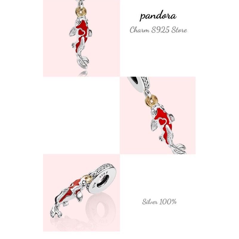 PAN ALE CHARM TREO CÁ CHÉP MAY MẮN BẠC S925 CAO CẤP