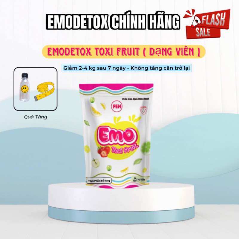 Mẫu mới dạng viên - giảm cân emo toxi fruit 14 viên dễ uống, tiện lợi, eo đẹp dáng thon, giảm mỡ hiệu quả
