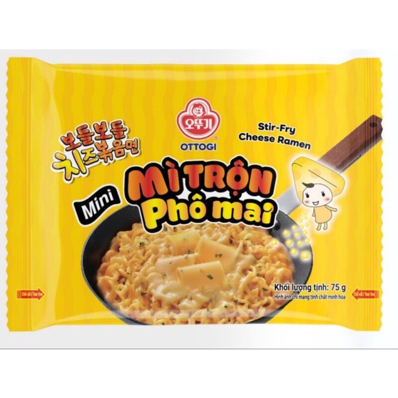 Mì Trộn Phô Mai Ottogi Gói Mini 75g,80g (Cay/Không cay)