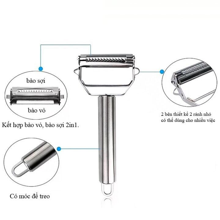 DỤNG CỤ GỌT VỎ, BÀO SỢI ... ĐA NĂNG - INOX