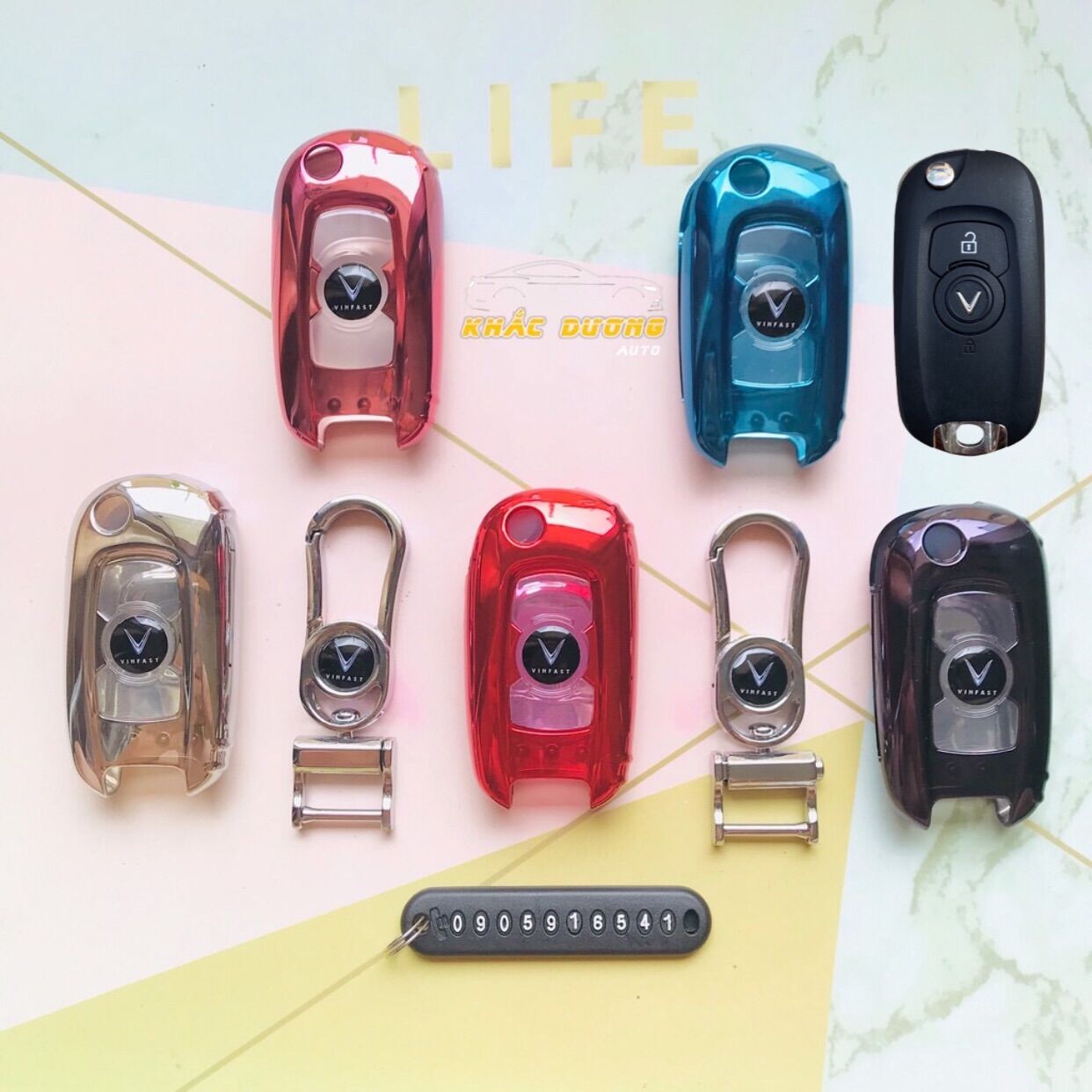 [Ảnh thật] Ốp móc chìa khoá ô tô Vinfast Fadil nhựa mềm TPU sang trọng