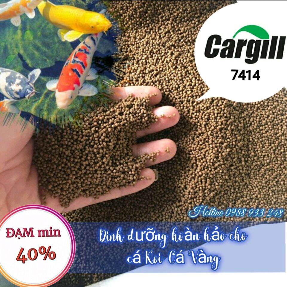 Cám Cargill 7414 đạm cao 40% chuẩn nuôi cá giống, cá Cảnh hoặc làm Mồi câu Rô, Chép/1Kg