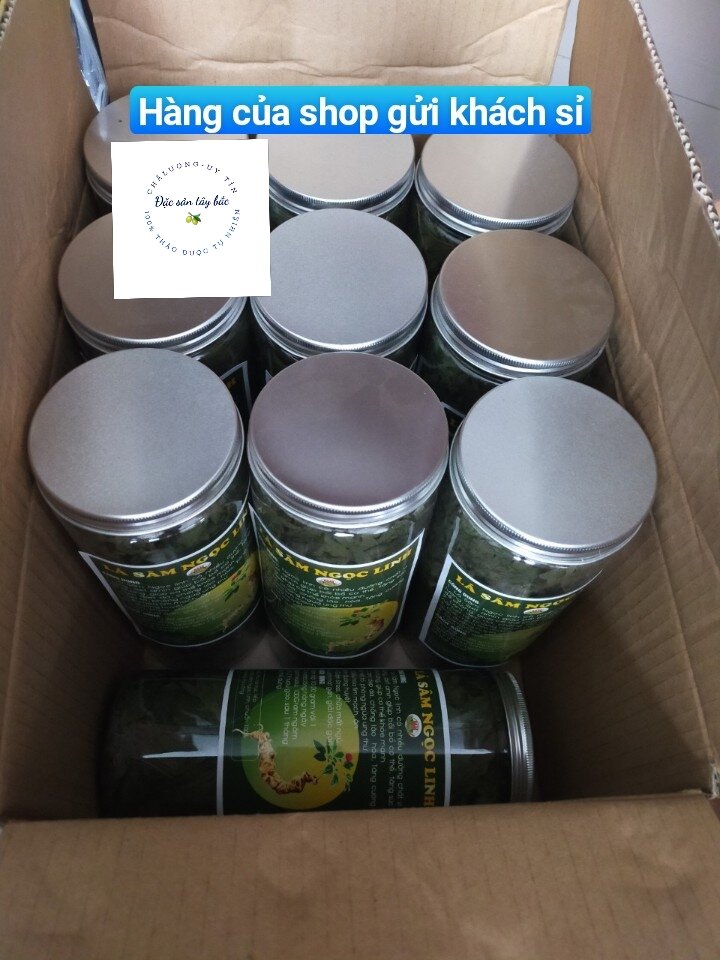 hộp trà lá sâm ngọc linh khô 100g