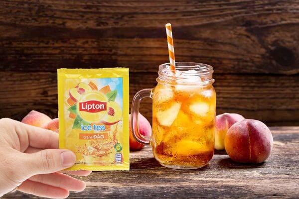 Trà Lipton Ice Tea vị đào hộp 224g (14g x 16 gói)