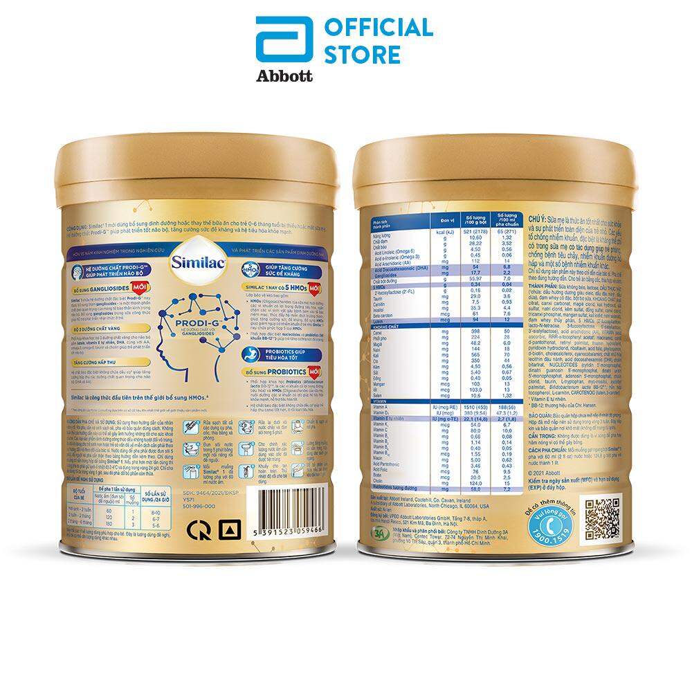 Sữa bột Abbott Similac số 1 hộp 900gram
