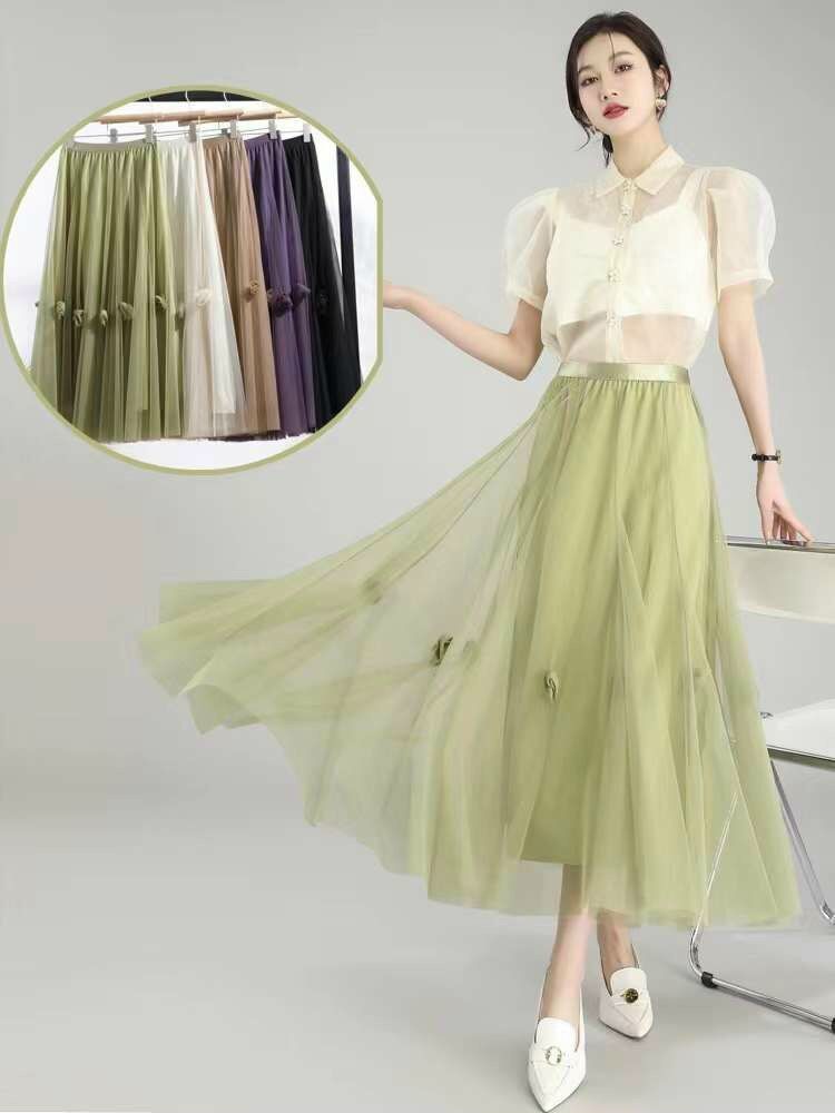 CHÂN VÁY DÀI MAXI XOÈ SÓNG HÀNG CAO CẤP
