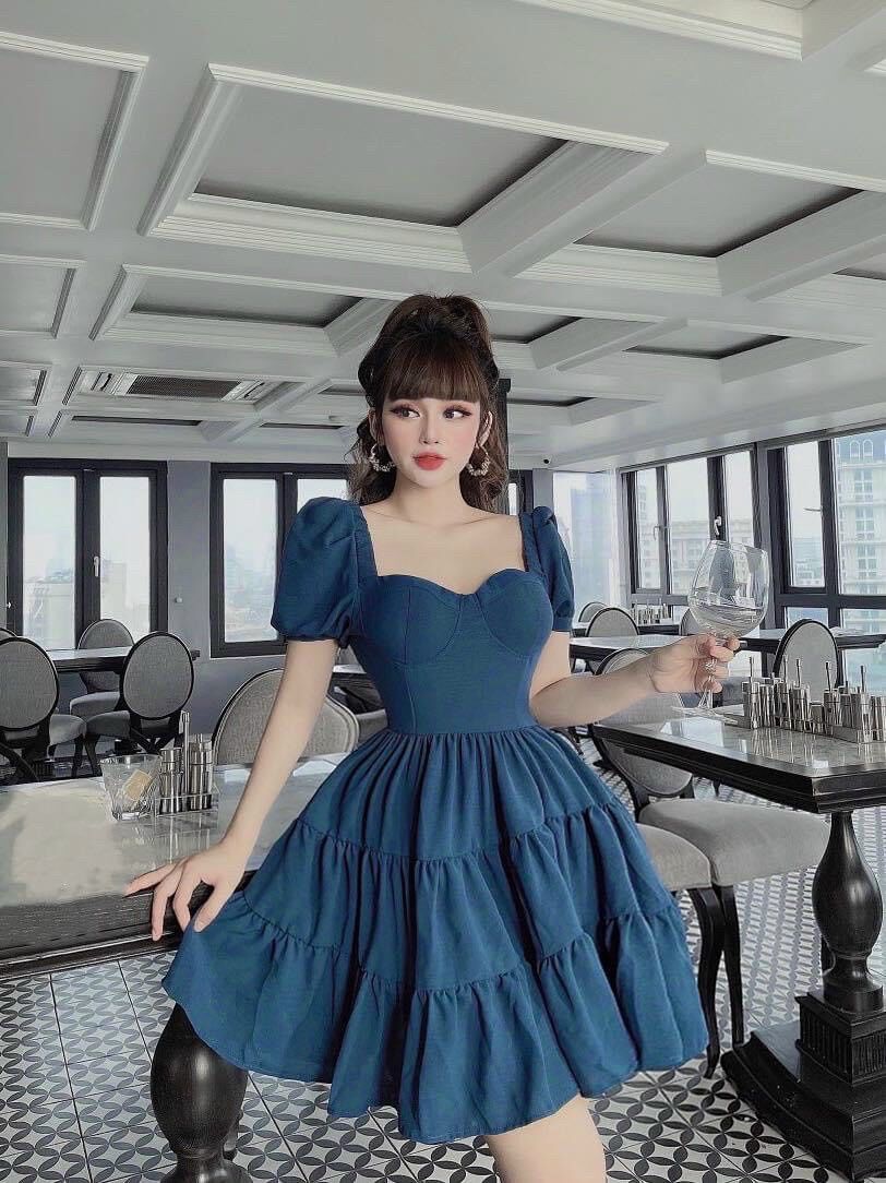 55-90kg Bigsize ĐẦM CÚP TẦNG TAY BÍ