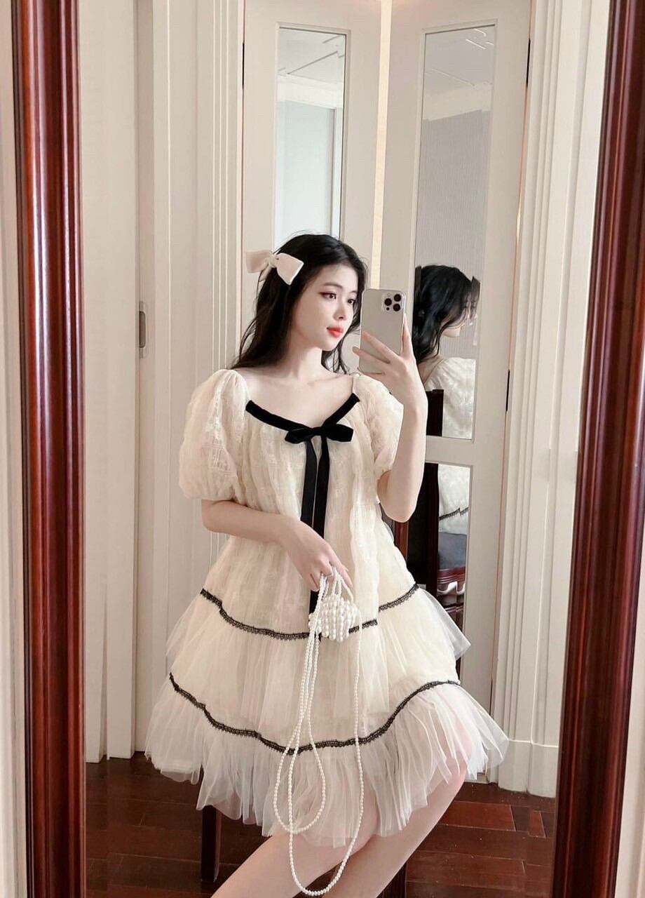 Đầm babydoll tiểu thư siêu xinh