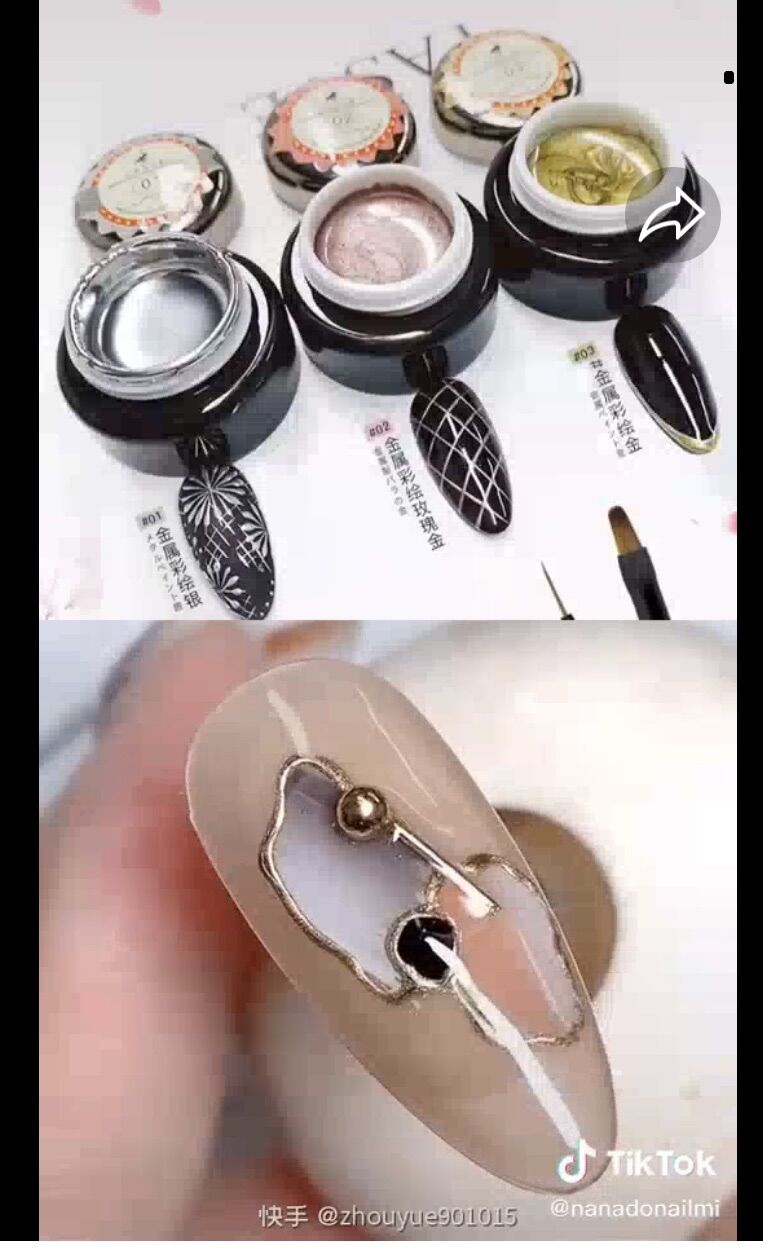 Gel metal dùng vẽ viền nail