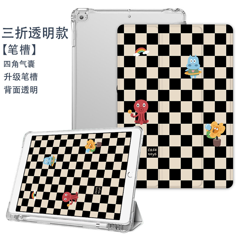 Vỏ bảo vệ ipad bằng silicon phong cách hoạt hình phát sáng có khe cắm bút cho apple ipad pro 11 10.2/10.5 inch air4/3/2/1 và mini 5/6 inch