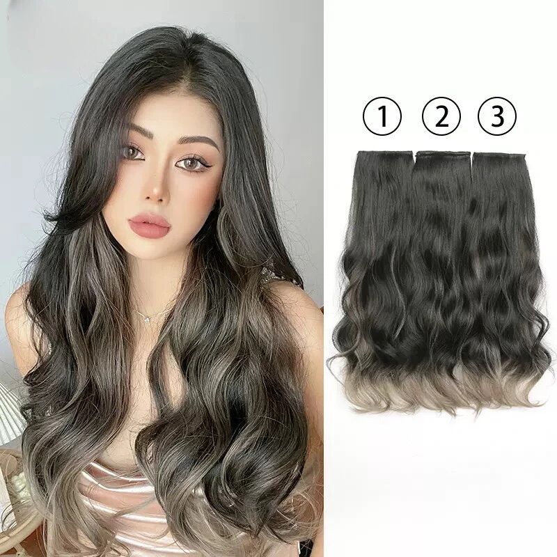 Tóc Giả SET 3 DÃY KẸP XOĂN 50CM LIGHT KHÓI
