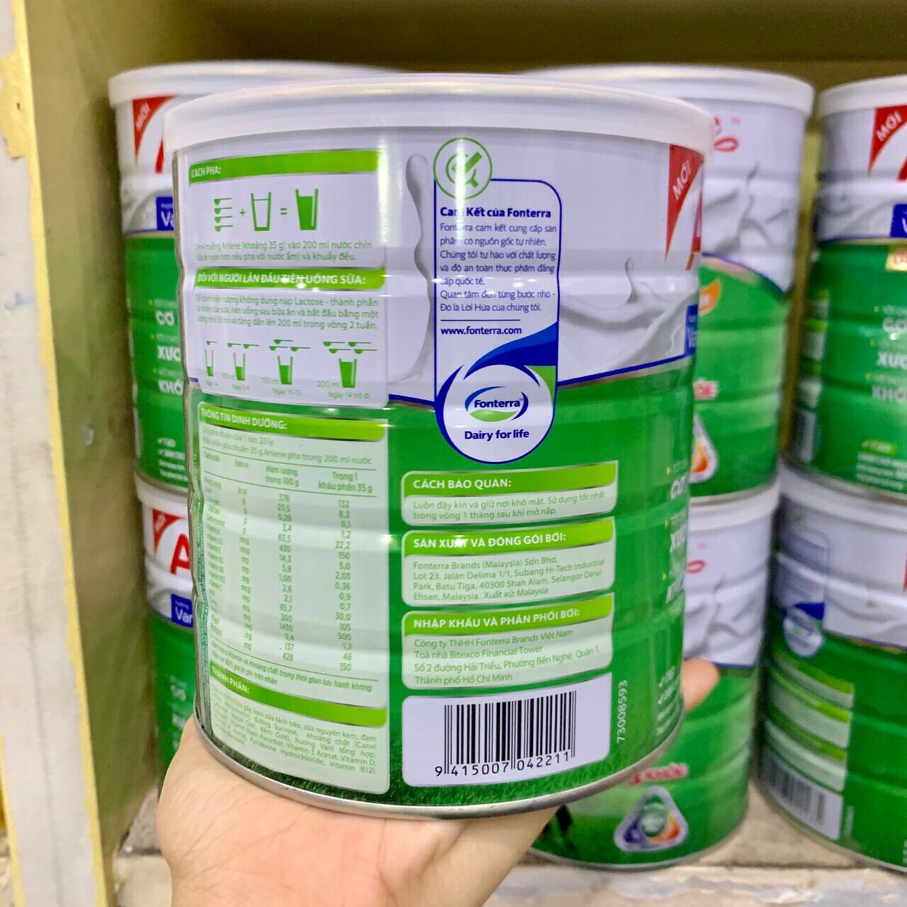 [Chính Hãng] Sữa Bột Anlene Xanh ( 19 - 45 Tuổi ) Hương Vani 800g