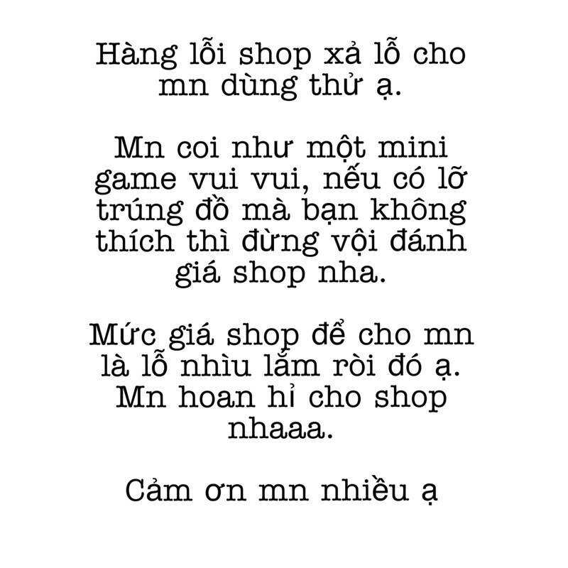 Son Test Thanh Lý Bất Kì( giao ngẫu nhiên)