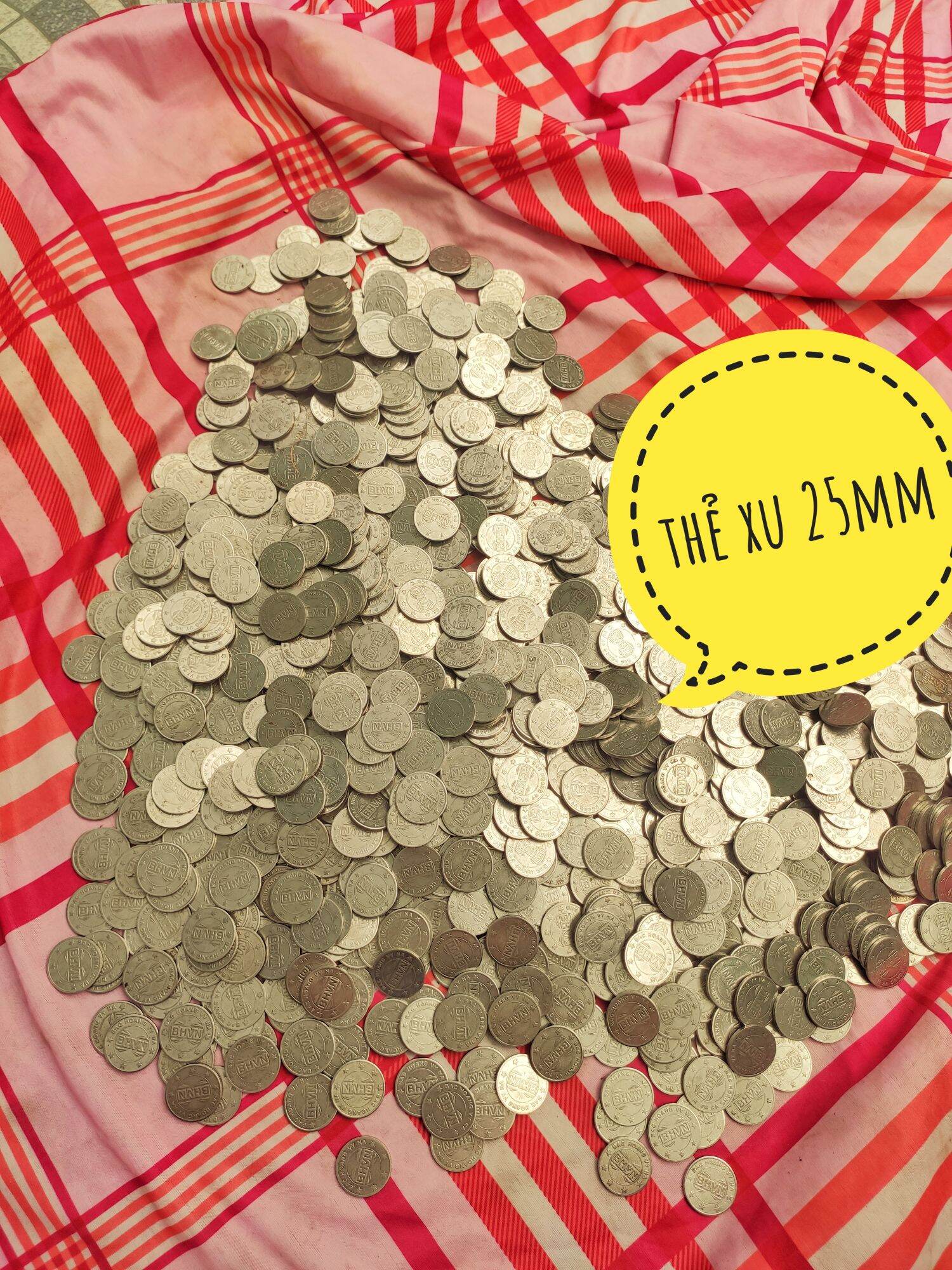 xu thẻ game 25mm (combo 500 thẻ hình lộn xộn) qua sử dụng 95-99%