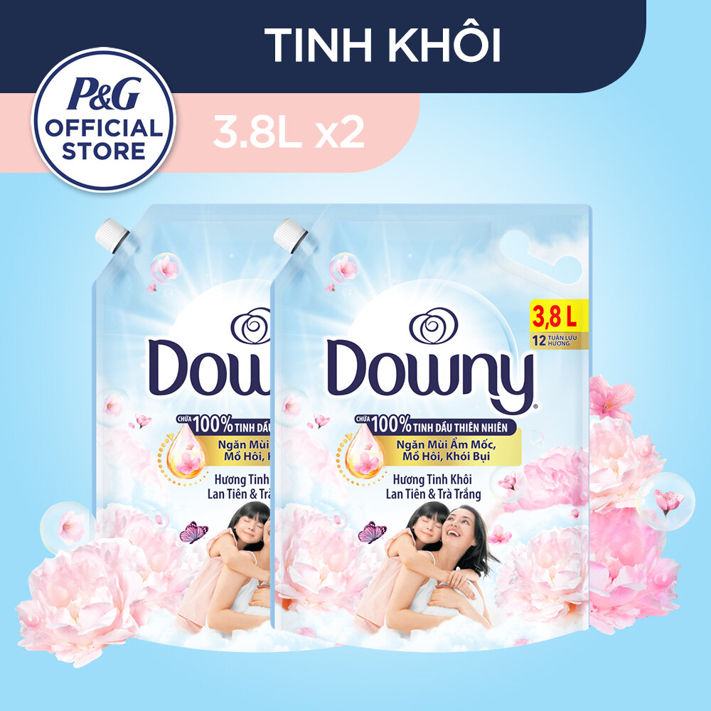 Combo 2 Nước Xả Vải DOWNY Hương Nước Hoa Cao Cấp Đam Mê/ Huyền Bí/ Nắng Mai/ Tinh Khôi Túi 3.8L/4L