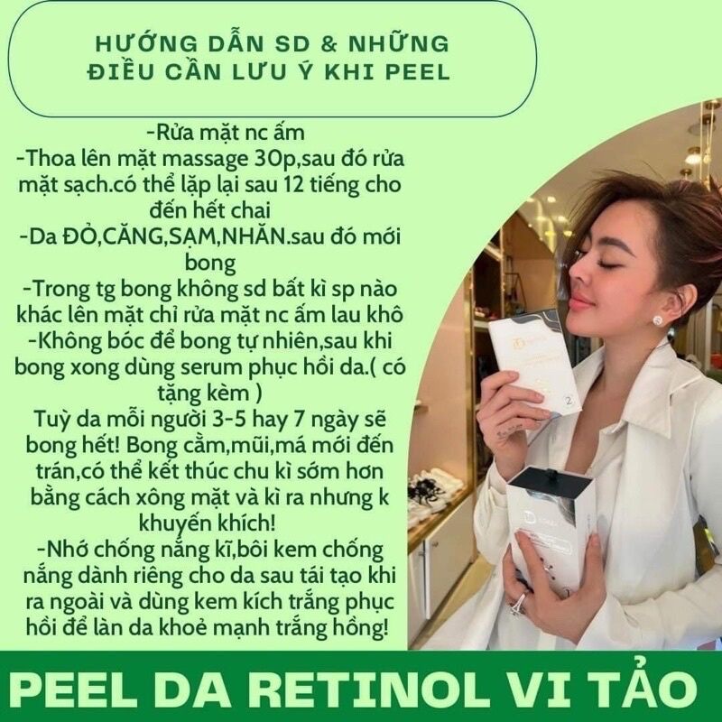 [Hot Hot]Peel Da Vi Tảo Retinol Trang Nemo