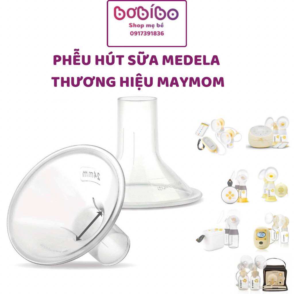 Phễu hút sữa maymom size 13-15-17-19-21-24-27mm dùng cho máy hút sữa medela, spectra, avent, rozabi, cimirle