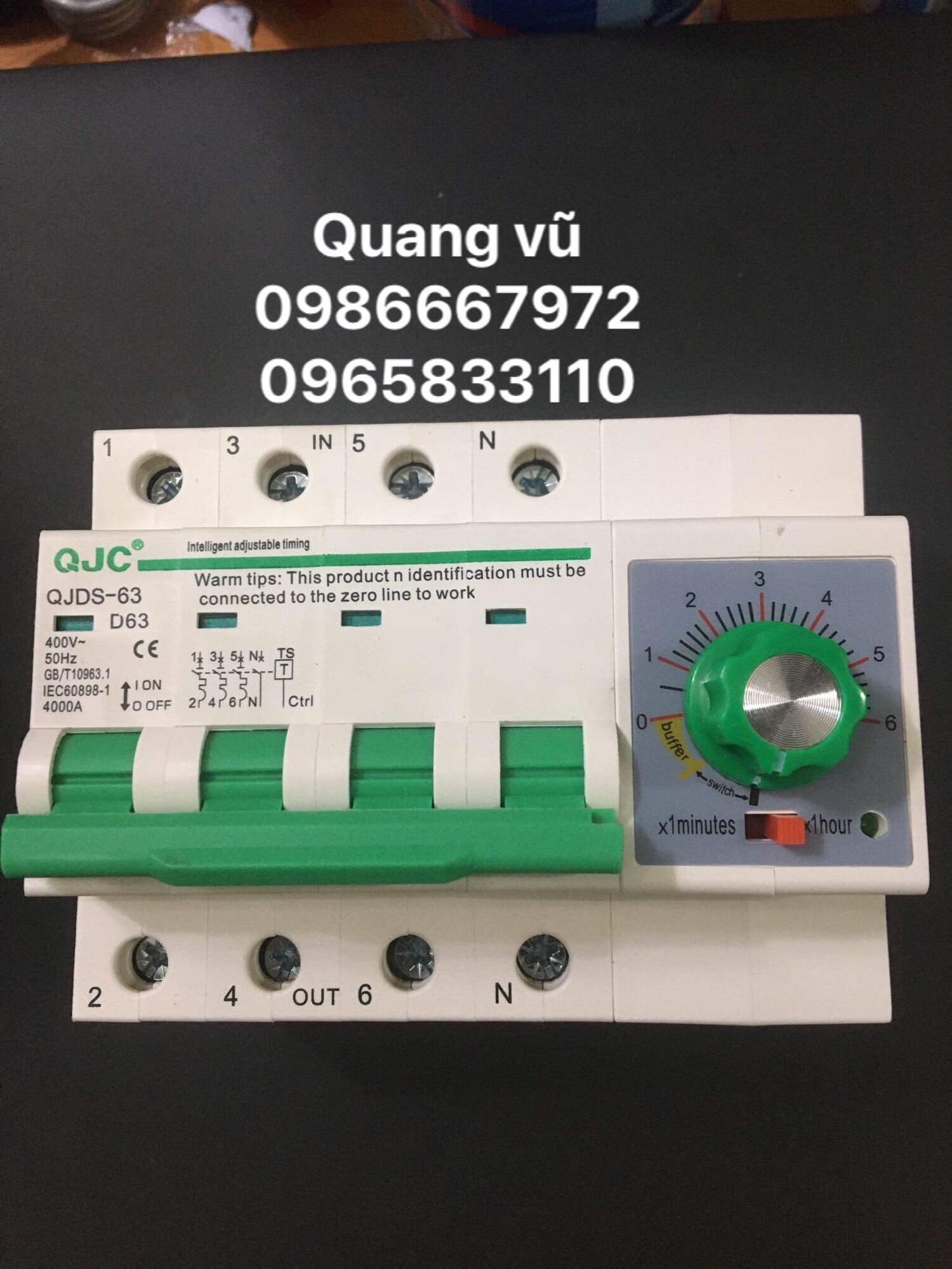 Aptomat hẹn giờ 3 pha 4 dây 63a