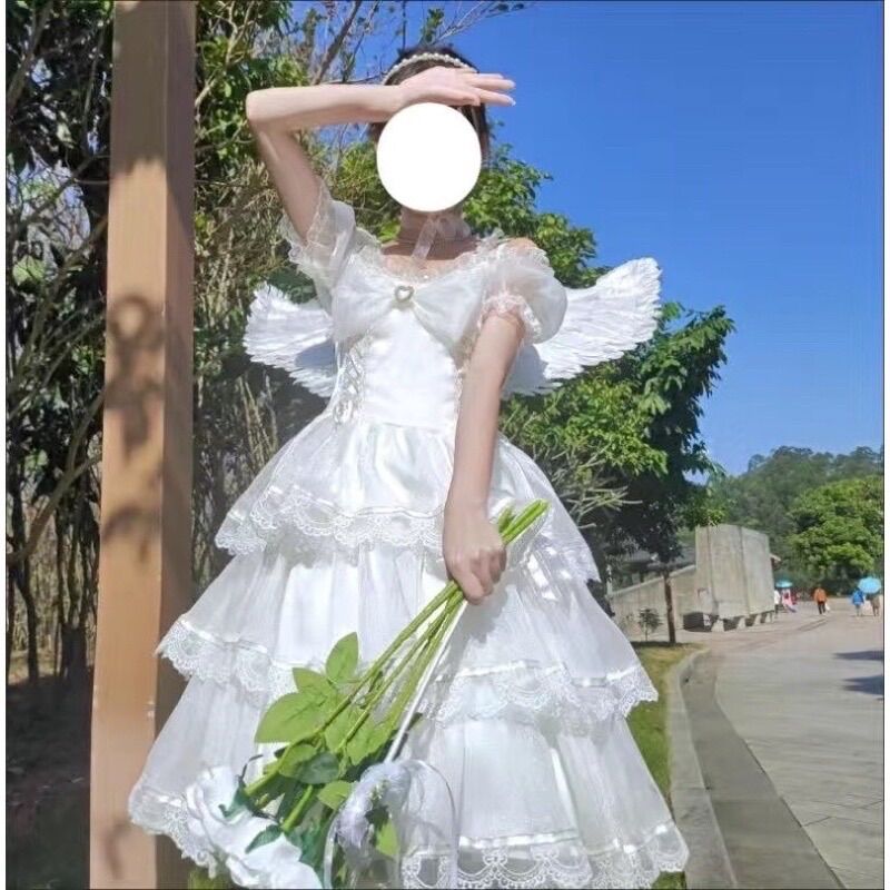 Váy lolita trắng đầm công chúa